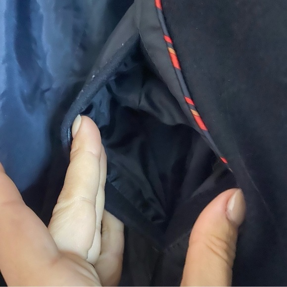 H&M navy toggle coat womens 8 - Picture 4 of 7